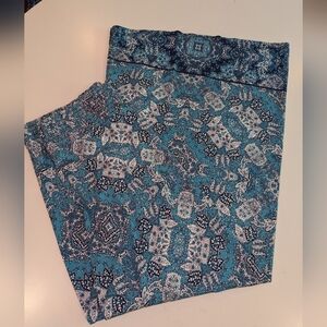 Large Artisan NY boho maxi aqua skirt